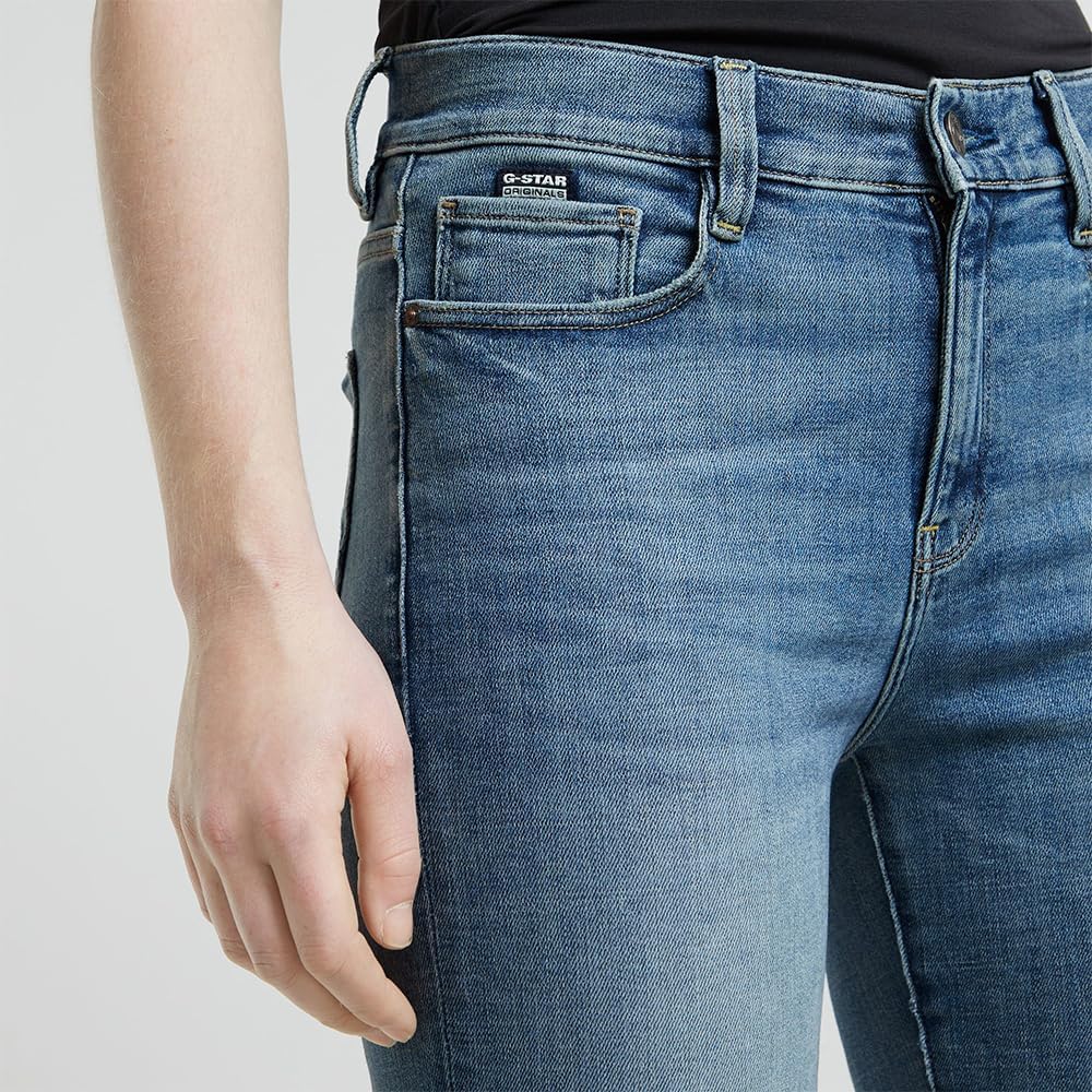 G-Star Raw Damen Strace Straight Jeans 23W / 28L Blau (Sun Faded Niagara D23951-c051-d898), 23W / 28