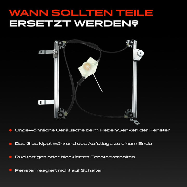 Frankberg Fensterheber ohne Motor Vorne Links Kompatibel mit 307 CC 3B Cabriolet Alle Motoren 2003-2