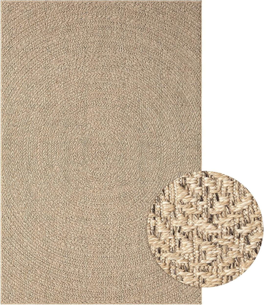 Mia´s Teppiche Soil - wetterfester In- und Outdoor Teppich im Natürlichem Jute-Look, wetterfest, gee