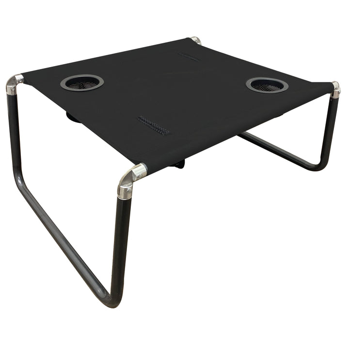 Neso Tragbarer Strandtisch mit Getränkehalter, Handytaschen, leicht für Picknick und Park (schwarz),