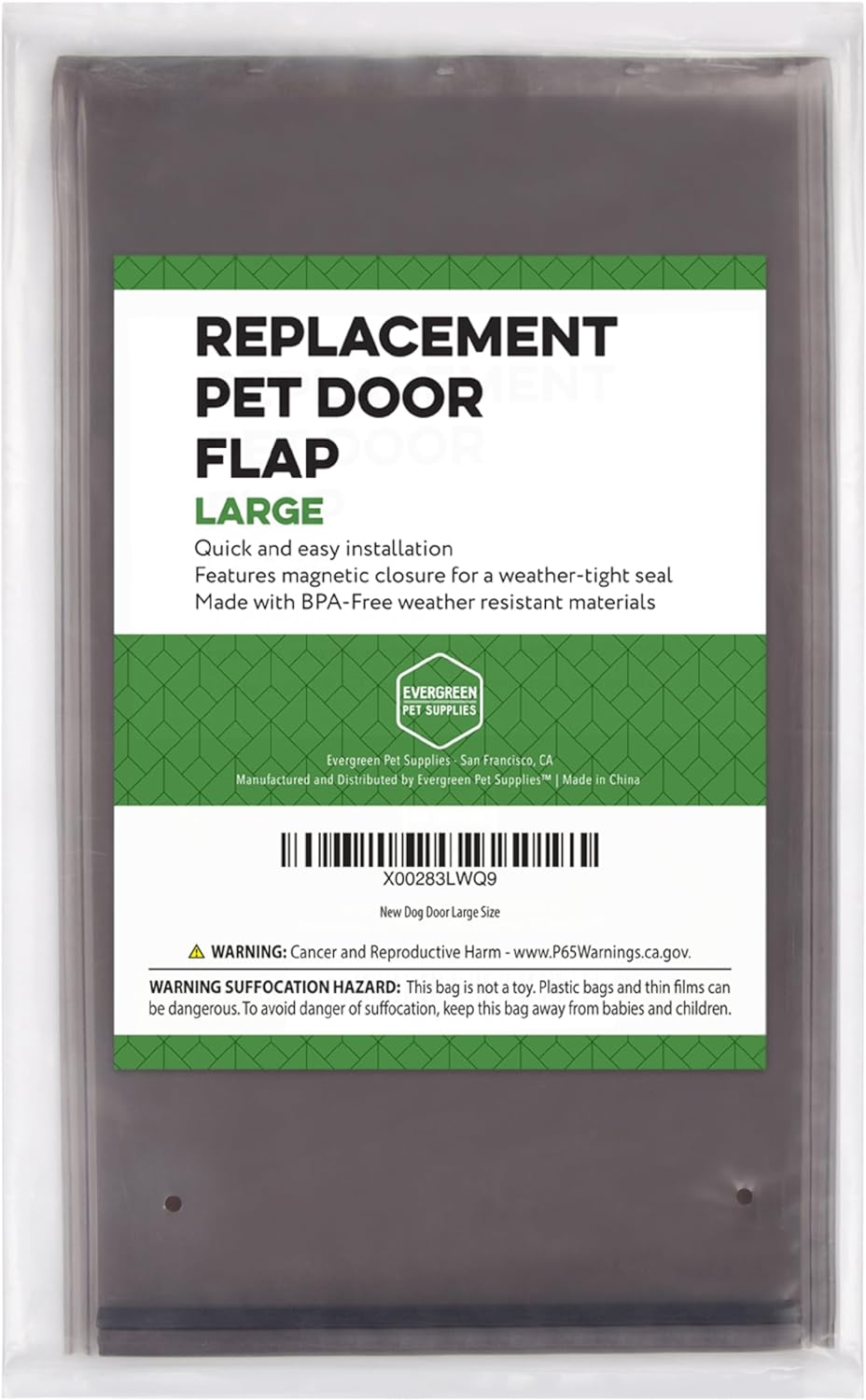 Evergreen Pet Supplies Grosse Türklappe für Hunde, kompatibel mit PetSafe Freedom Doggie-Türen, wett