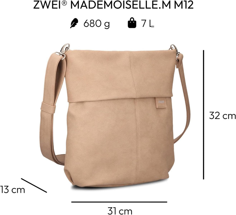 Zwei MADEMOISELLE M12 Nubuk-sand, Nubuk-sand