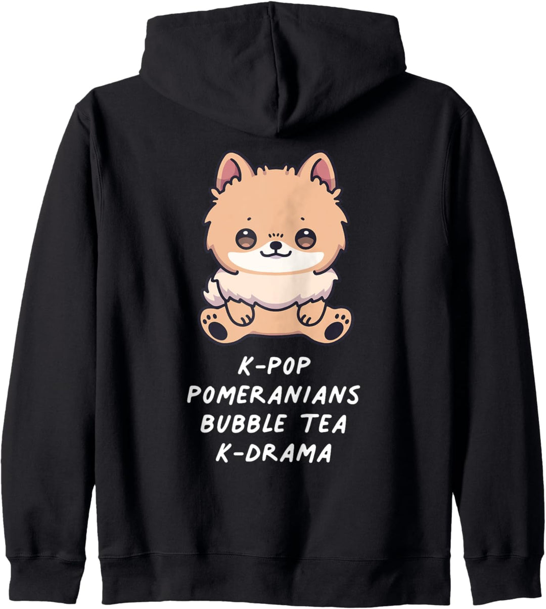 K-Pop Pomeranians Bubble Tea K-Drama Kawaii Hund Owner Lover Kapuzenjacke