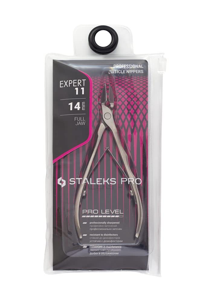 K-01 Profi Hautzange Staleks Länge 12cm Schnitt 1,4cm Lederschutzhülle