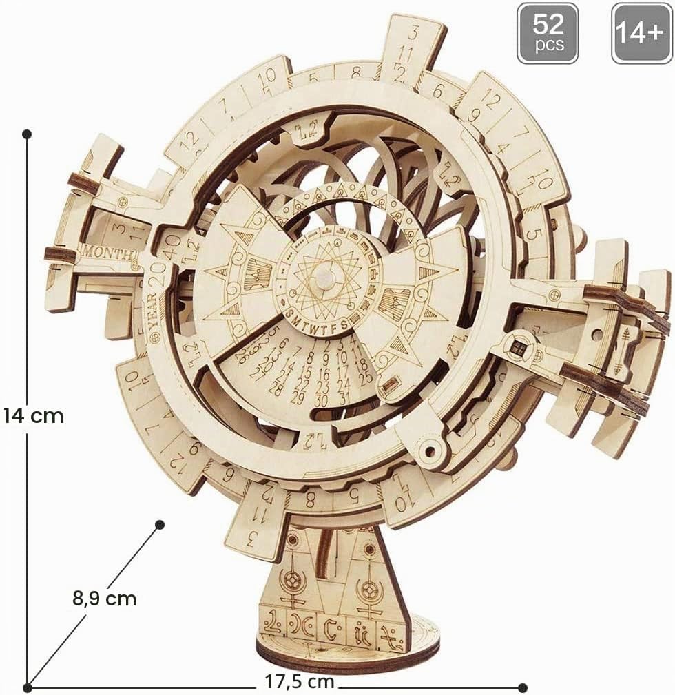 RoWood 3D Puzzle Kalender Modellbau aus Holz - DIY Holzpuzzle Modellbausatz für Erwachsene und Junge