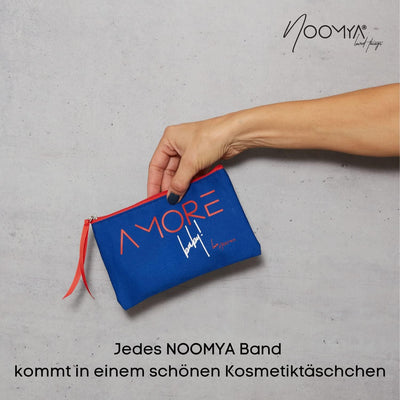 NOOMYA® Premium Fashion Handykette | Set Handyhülle iPhone 14 PRO & Handyband True Blue | Handygurt