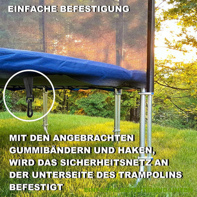 Baunsal® Trampolin Sicherheitsnetz Ø 183 185 244 250 275 277 300 305 366 370 335 337 396 400 427 430