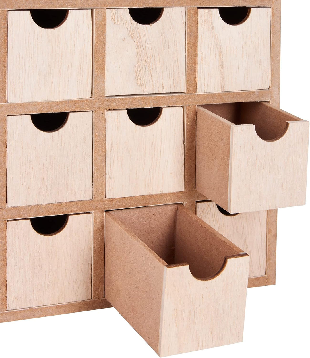 BRUBAKER Adventskalender zum Befüllen mit 24 Schubladen - Wiederverwendbarer DIY Weihnachtskalender