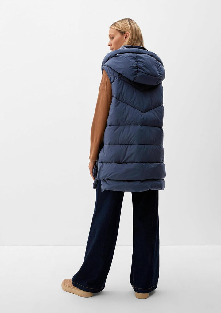 s.Oliver Damen Weste ärmellos, blau 5959
