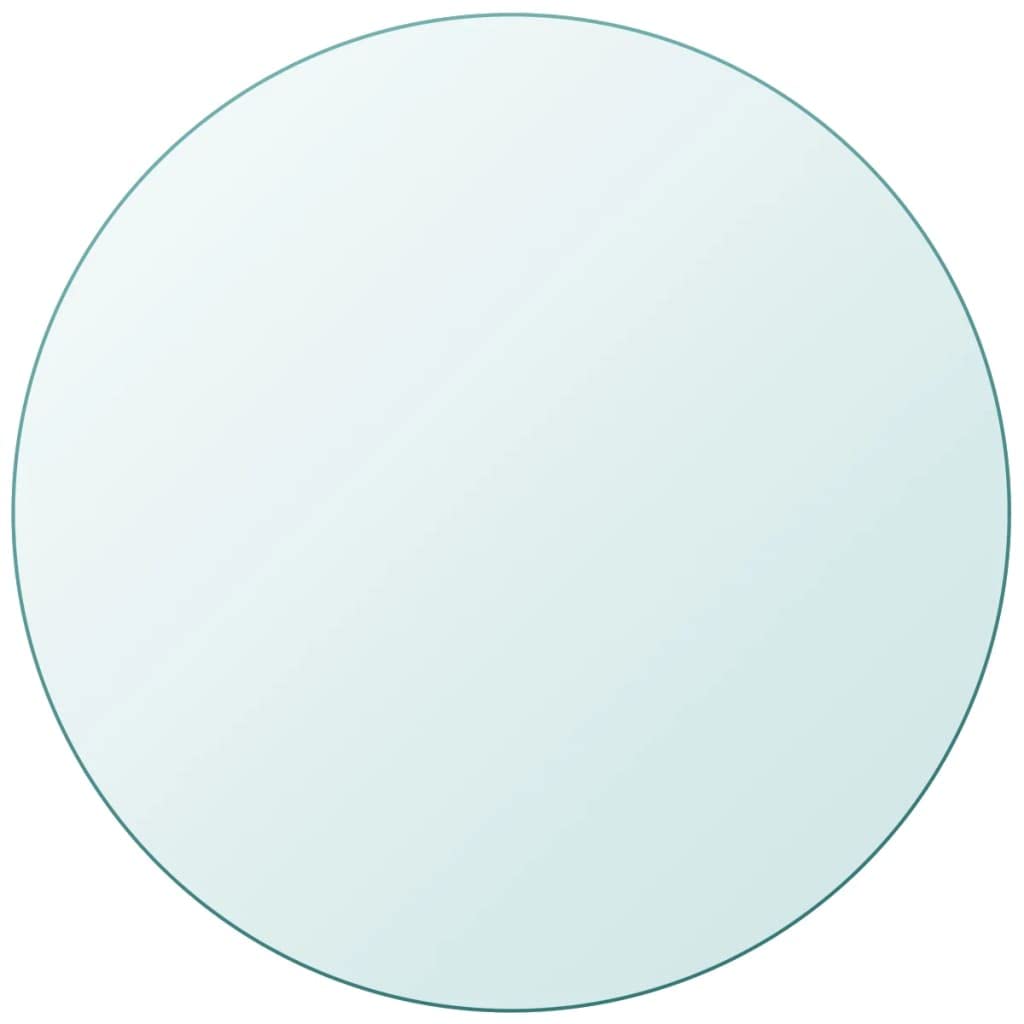 vidaXL Tischplatte aus gehärtetem Glas rund 900 mm Glastisch Tisch Glasplatte Ø 90 cm Transparent