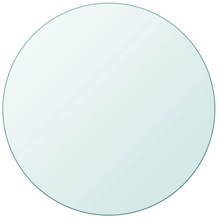vidaXL Tischplatte aus gehärtetem Glas rund 900 mm Glastisch Tisch Glasplatte Ø 90 cm Transparent