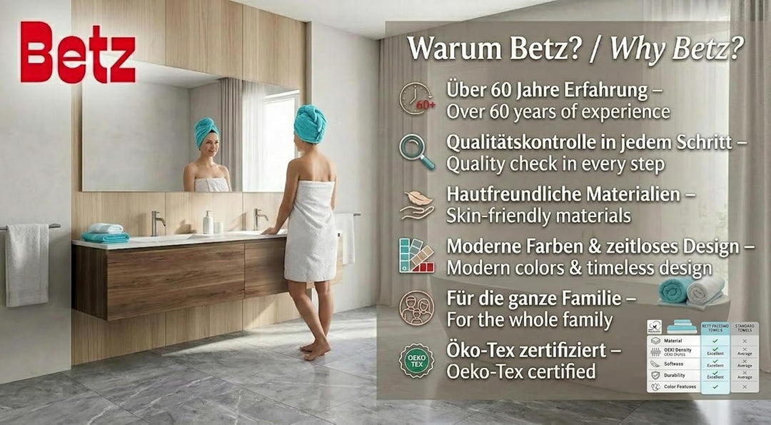 Betz 6 Stück Handtücher Palermo 100% Baumwolle Grösse 50 x 100 cm Handtuch Set Farbe weiss und türki