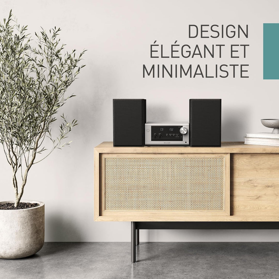 Panasonic SC-PM702EG-S Neat Micro Hi-Fi Stereoanlage mit CD, DAB+/FM-Radio, USB und Bluetooth, Lauts