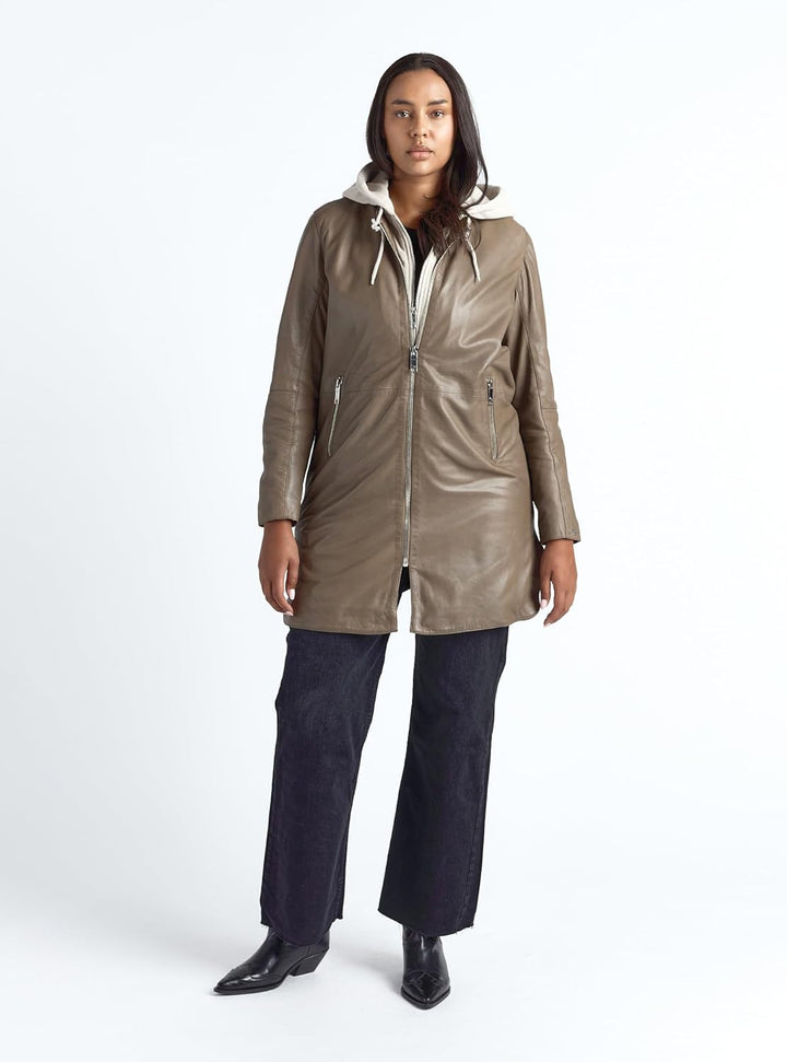 MAZE Damen Ledermantel 42021316 46 mud, 46 mud