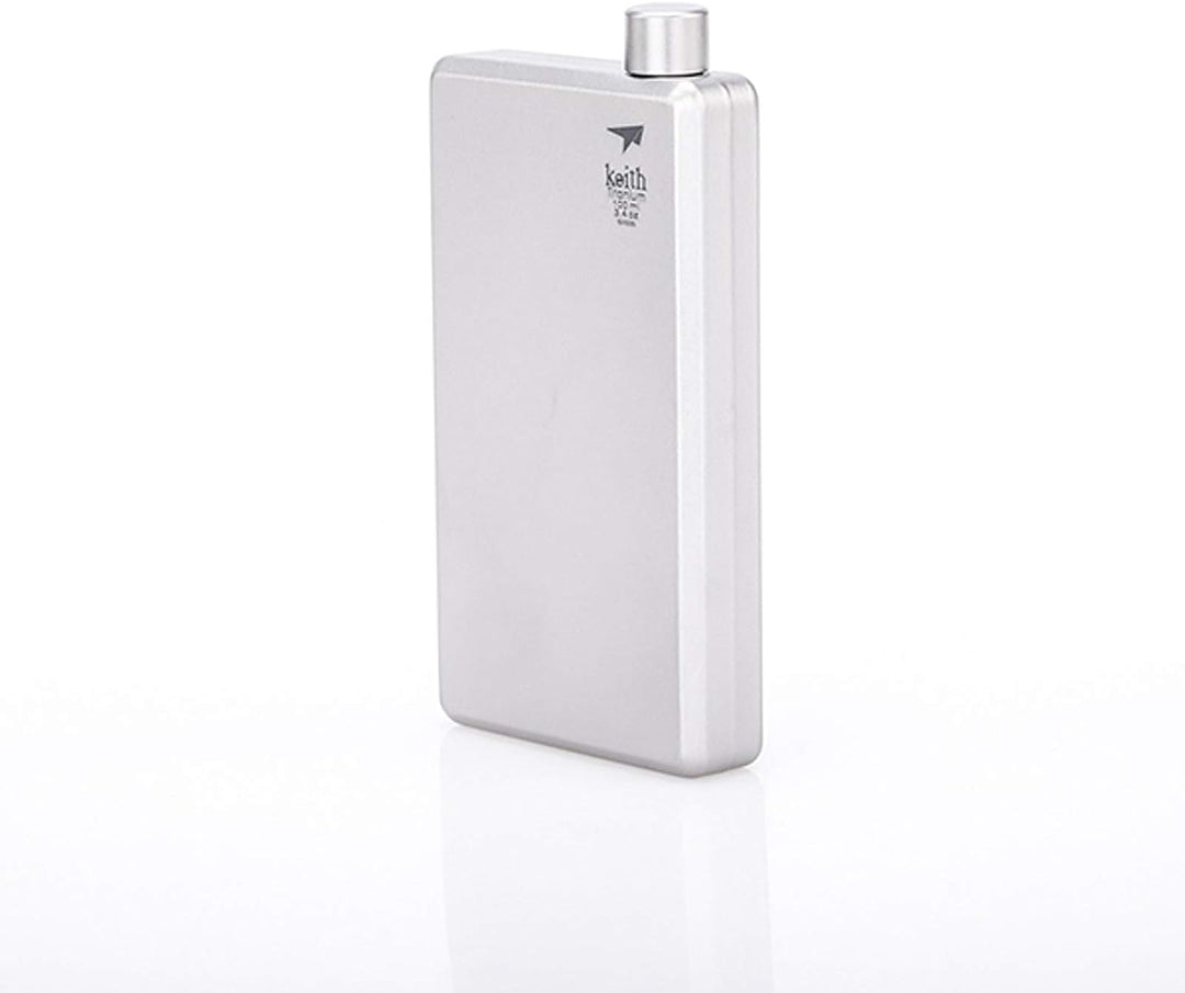 Keith Ti9306 Flachmann aus reinem Titan, 120 ml