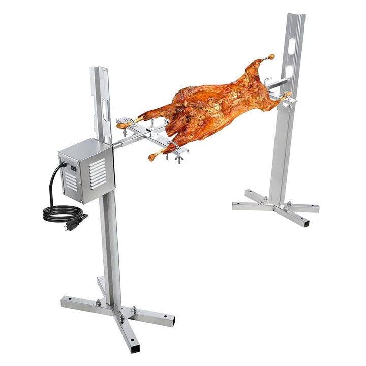 BBQ Edelstahl Spanferkelgrill mit Motor,drehen Bis zu 100 kg Schwein,Elektrisches Edelstahl Grillspi