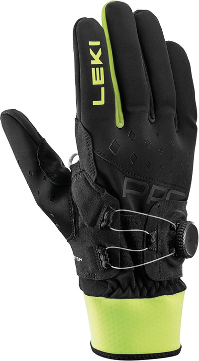 LEKI PRC Boa Shark Handschuhe EU 10 black-neon yellow, EU 10 black-neon yellow