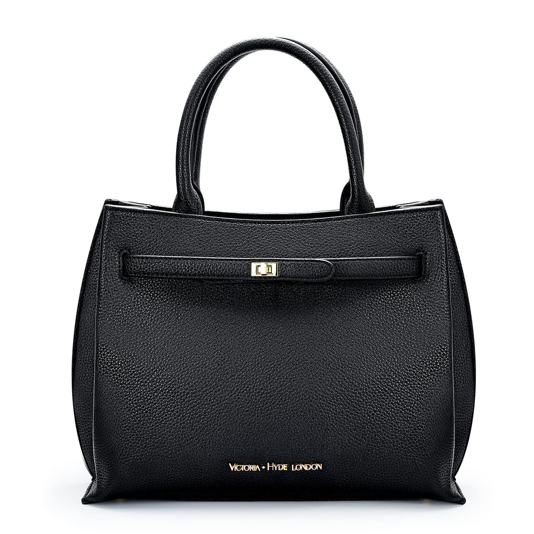 VICTORIA HYDE Handtaschen Damen Gross PU Leder Shopper Damen Handtasche Schwarz Elegant Schultertasc