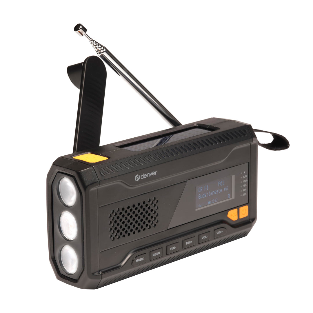 Denver DAB+/FM Solar Crank Radio mit Akku SCD-2033