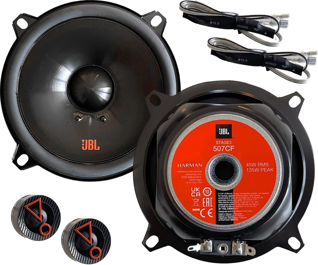 JBL Lautsprecher Auto Stage3 507CF - 135 Watt 2-Wege Komponenten Autolautsprecher Boxen Set von Harm