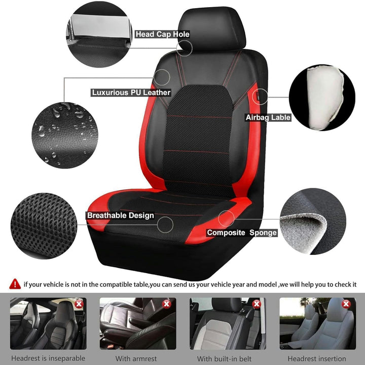 LUCKYDON Autositzbezüge Universal für VW Golf 4-7, Passat B5-B8, Tiguan, Polo - Sitzbezug Schonbezüg