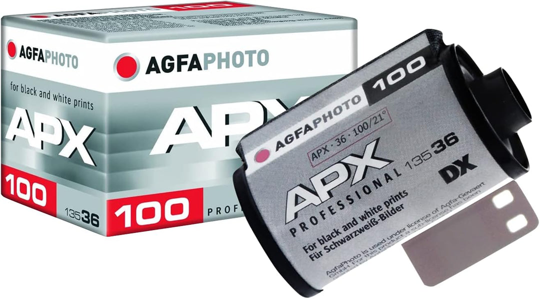 AgfaPhoto APX 100 / Fomapan Schwarz/Weiss Kleinbild Film 100 ASA 36 Bilder incl. Komplettentwicklung