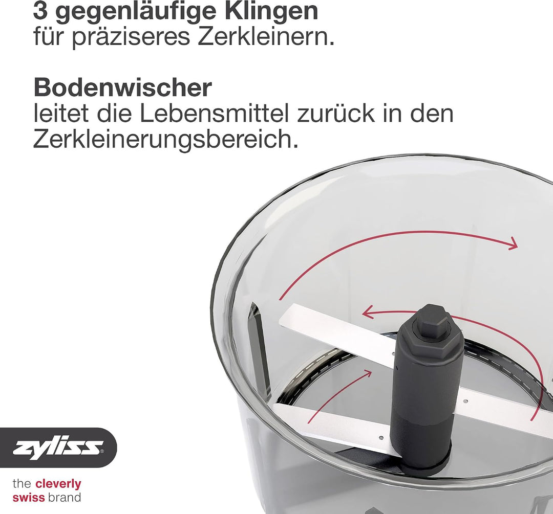 Zyliss Easy Pull Zwiebel­schneider Manuell, 800ml, Multizerkleinerer, Gemüse Zerkleinerer Manuell fü