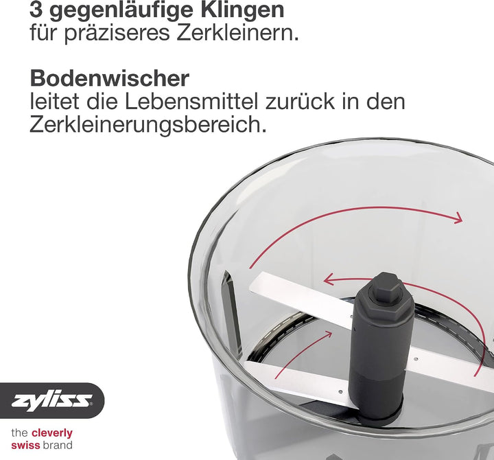 Zyliss Easy Pull Zwiebel­schneider Manuell, 800ml, Multizerkleinerer, Gemüse Zerkleinerer Manuell fü