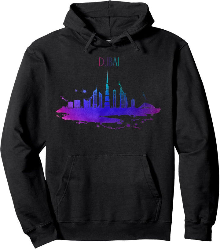 Dubai Skyline Aquarell UAE Souvenir Pullover Hoodie