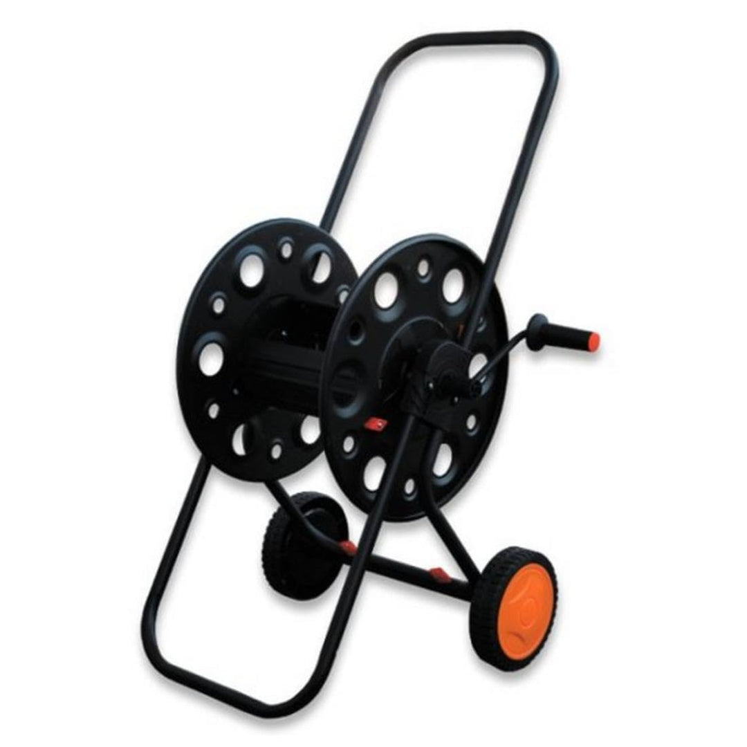Schlauchwagen 100m 1/2" aus pulverbeschichtetem Metall Schlauchtrommel