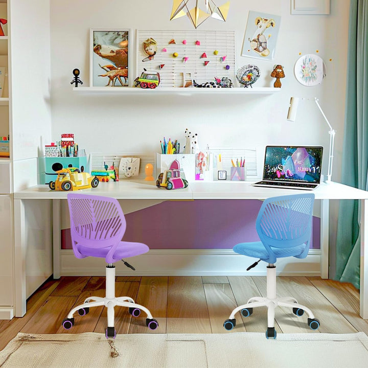 Homy Casa 2er Set Schreibtischstuhl Verstellbarer Drehstuhl Bürostuhl Stoffsitz Ergonomischer Arbeit