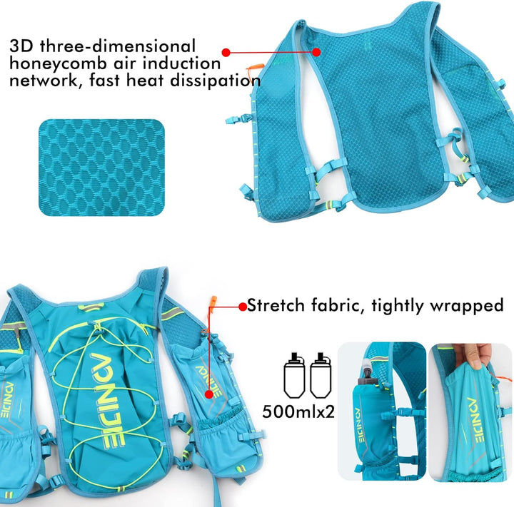 Trinkrucksack, Geila Running Trinkweste, Marathon Trail Running Rucksack, Atmungsaktiver Rucksack Ou