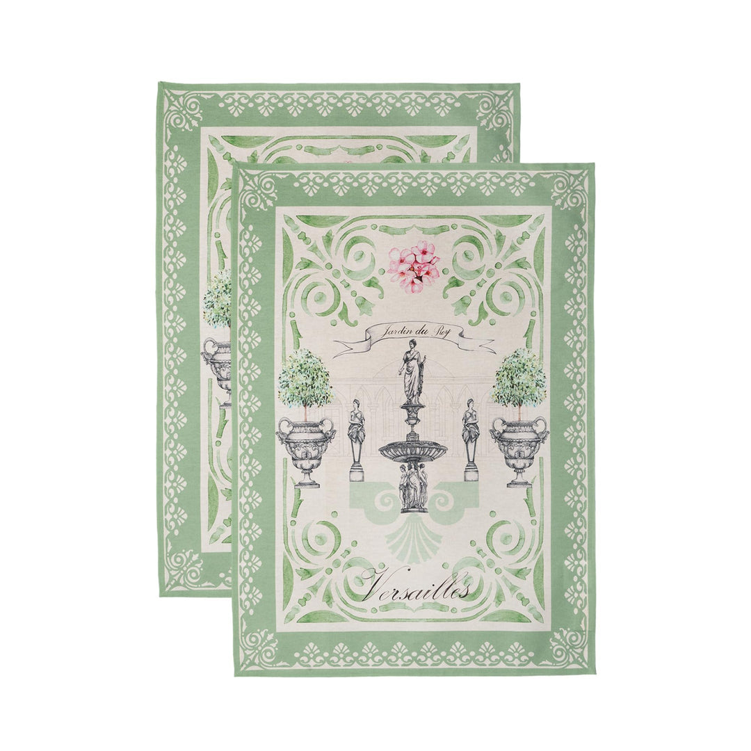 Maison d' Hermine Jardin Du Roy 100% Baumwolle Set von 2 Multi-Purpose Küchenhandtuch | Bar Handtüch