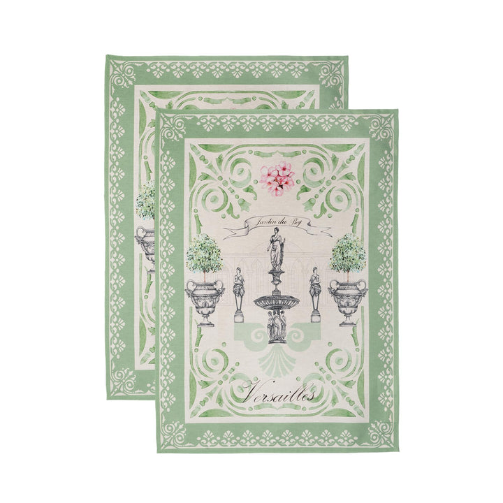 Maison d' Hermine Jardin Du Roy 100% Baumwolle Set von 2 Multi-Purpose Küchenhandtuch | Bar Handtüch