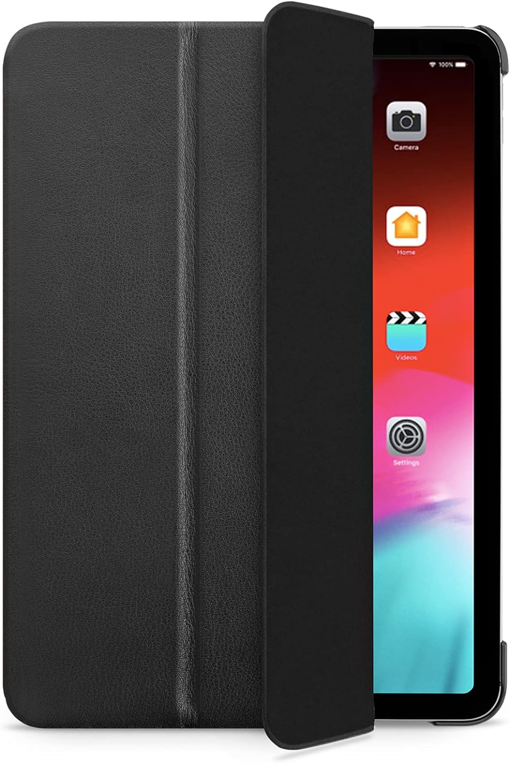 WIIUKA Hülle für iPad Pro 12.9" (2022-2020), Deutsches Leder, Lederhülle extra Dünn, Premium Smart-C