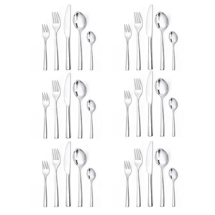 Besteck Set 6 Personen, 30 teilig Edelstahl Besteckset, Essbesteck Set mit Messer Gabel Löffel, Hoch