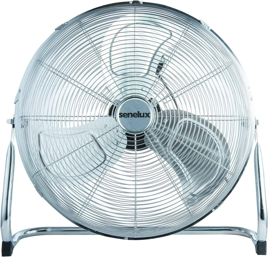 Senelux Bodenventilator – Fitnessstudio-Ventilator aus Chrom – 16-Zoll-elektrischer tragbarer Kühlve