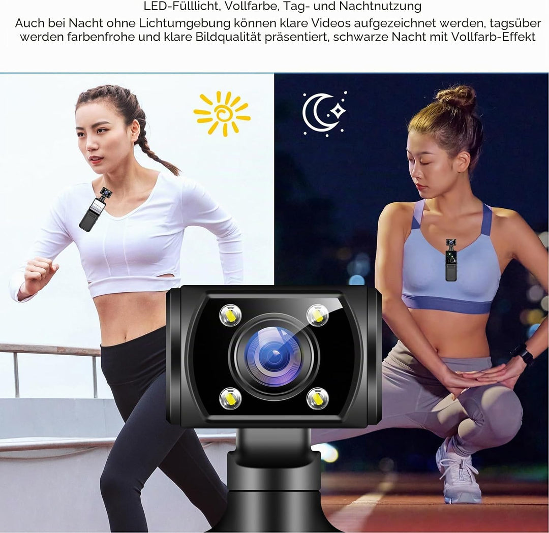 XUMIUZIY Handheld Action Kamera, 4K HD WiFi Sportkamera mit 180° Drehbarem Objektiv, 1,3 Zoll HD Bil