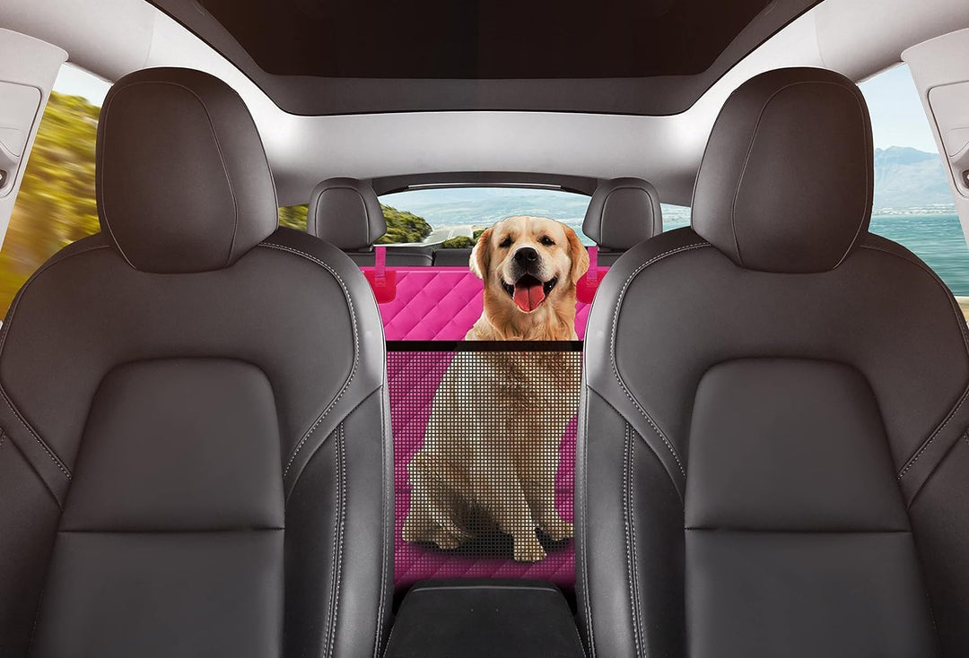GXT Hunde-Rücksitzbezug für Auto, SUV und LKW mit Netzfenster, kratzfestes und wasserabweisendes Mat