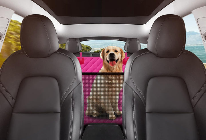 GXT Hunde-Rücksitzbezug für Auto, SUV und LKW mit Netzfenster, kratzfestes und wasserabweisendes Mat