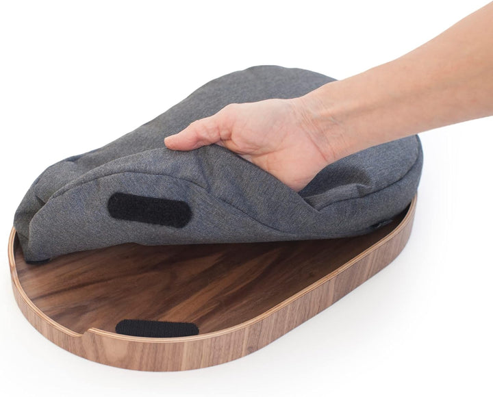 Bosign. Knietablett mit Sitzsack-Kissen für Frühstück, Abendessen. Rrutschfestes Tablett. Abnehmbare