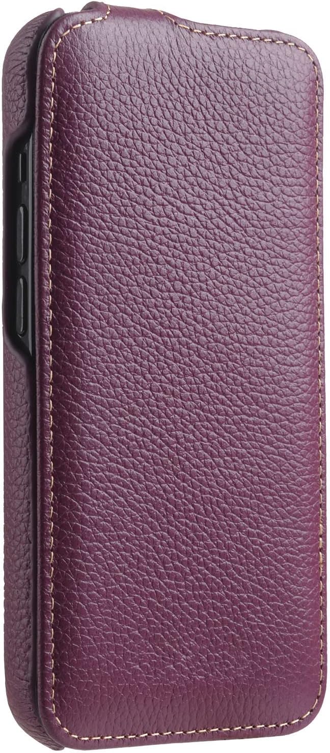 Mobiskin Hülle passend für Apple iPhone 14 (6,1 Zoll), Handyhülle mit beschichtetem Leder, Case, Sch