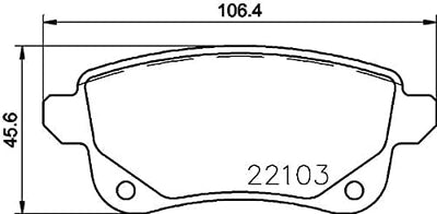 HELLA PAGID 8DB 355 023-211 Bremsbelagsatz - T2441 - Dicke/Stärke: 15.9mm - Bremssystem: Lucas - nic