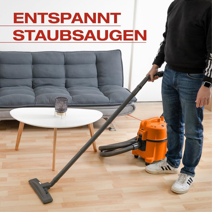 HITACHI Staubsauger CV-400 PRO mit HEPA Filter 7,5L, Beutellos - Profi Bodenstaubsauger 880W, leise