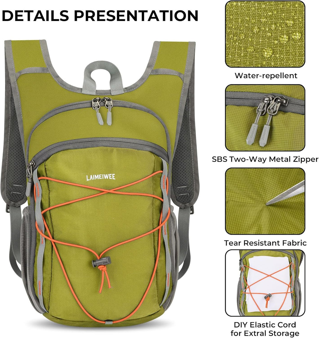 Faltbarer Wanderrucksack, Kleiner Tagesrucksack Ultraleicht für Herren & Damen, Foldable Backpack, I