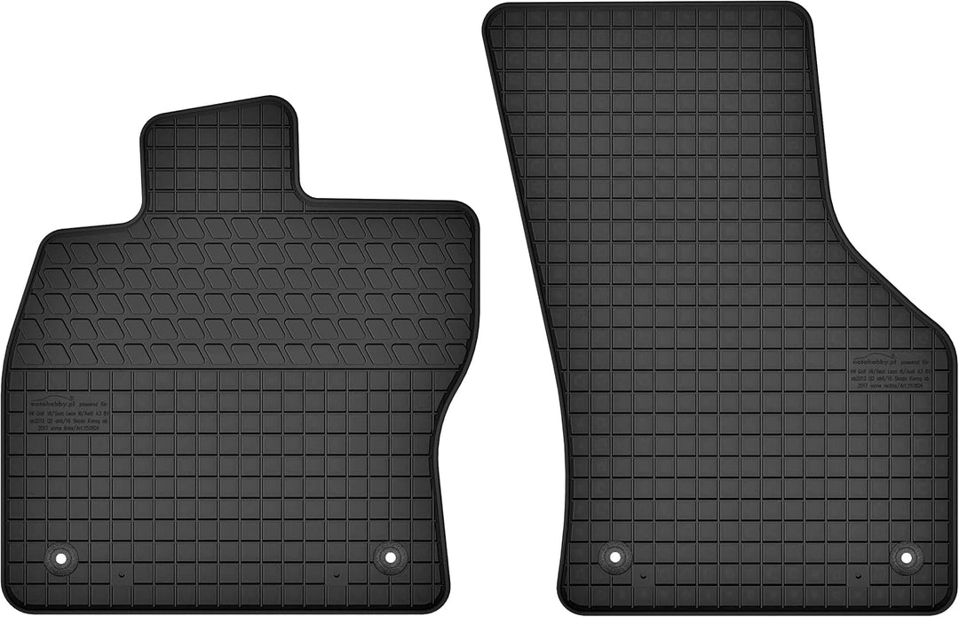 Motohobby Vorne Gummi Fussmatten Gummimatten Satz für VW Golf VII (2012-2019)