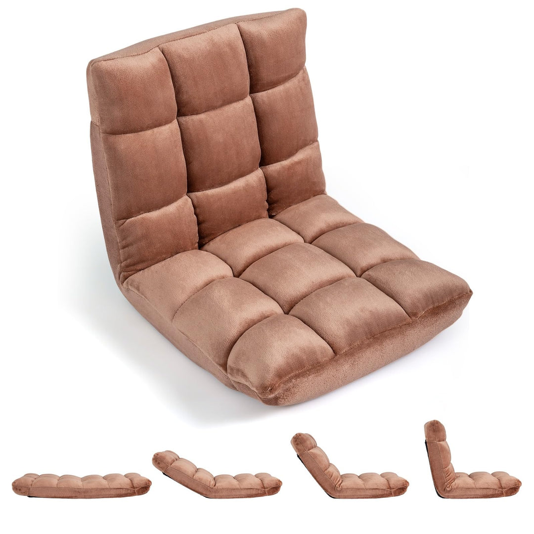RELAX4LIFE Bodenstuhl Klappbar, Bodensessel mit Verstellbarer Rückenlehne &amp; Liegefunktion, Relaxsess