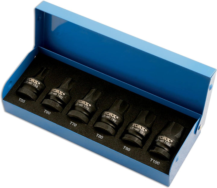 Laser 4947 Laser 4947 Schlagschraubendreher-Star-Bits, 6 Stück 1/2"D