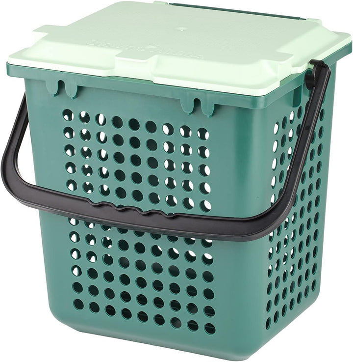 bioMat AirBox® Biomülleimer für die Küche, Tüten bis 10l, Komposteimer mit perforiertem Deckel, frei