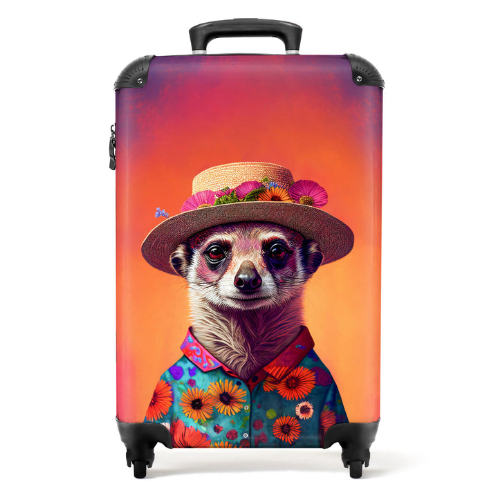 NoBoringSuitcases.com® Koffer Handgepäck Trolley Rollkoffer Kleine Reisekoffer mit 4 Rollen - Erdmän
